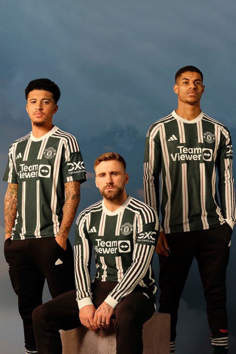 Manchester United adidas 2023/24 Away Jersey Football Soccer Sports Premier League Champions League Marcus Rashford 