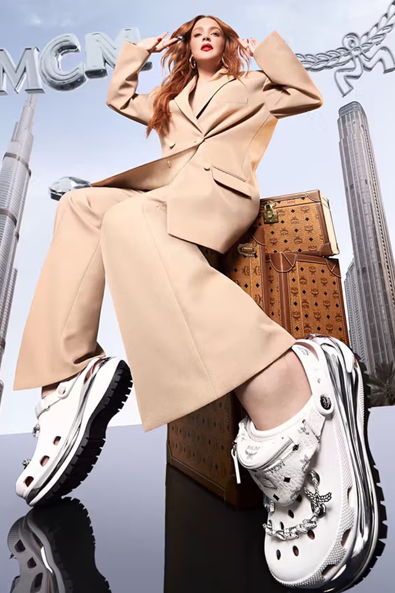 MCM and Crocs Meet Lindsay Lohan for Shiny Mega Crush Clogs