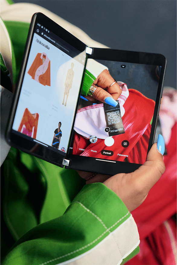 Microsoft Ahluwalia EON AI Collection fall winter 2023 uk London designer technology artificial intelligence Symphony menswear womenswear