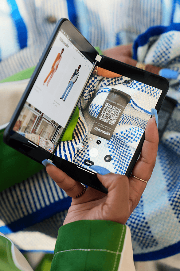 Microsoft Ahluwalia EON AI Collection fall winter 2023 uk London designer technology artificial intelligence Symphony menswear womenswear