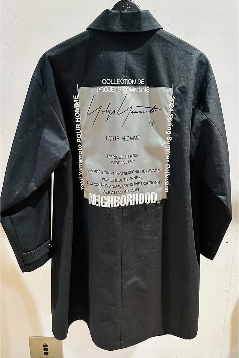 NEIGHBORHOOD Yohji Yamamoto Pour Homme Capsule Info release date store list buying guide photos price