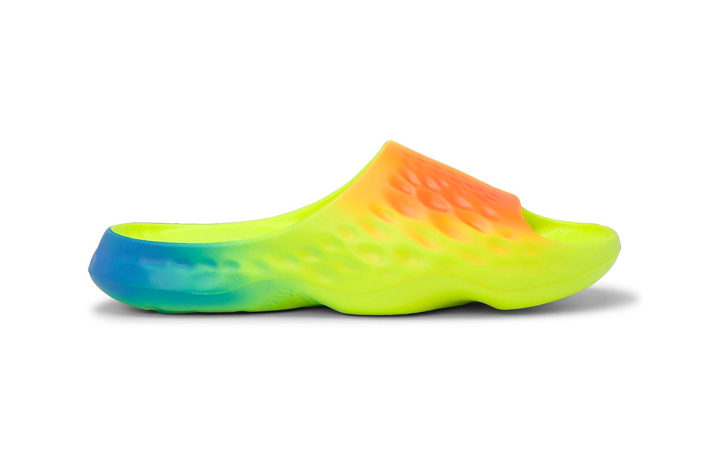 New Balance fresh foam Introduces the MRSHN Slide "Multi-Color" Bright Lapis/Neon Dragonfly-Hi-Lite SUFHUPG3 release info