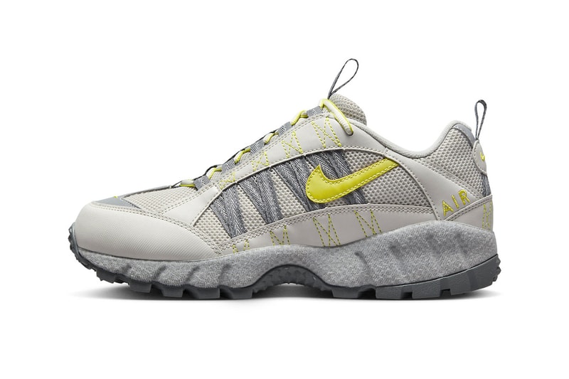 Official Look at the Nike Air Humara in "Light Bone" Light Bone/High Voltage-Smoke Grey FQ2443-001 swoosh hiking shoes jacquemus