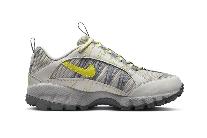 Official Look at the Nike Air Humara in "Light Bone" Light Bone/High Voltage-Smoke Grey FQ2443-001 swoosh hiking shoes jacquemus