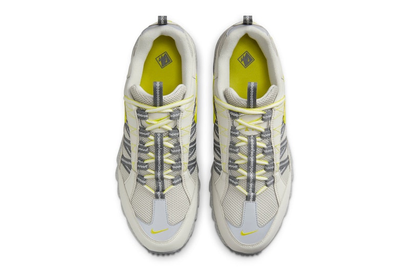 Official Look at the Nike Air Humara in "Light Bone" Light Bone/High Voltage-Smoke Grey FQ2443-001 swoosh hiking shoes jacquemus