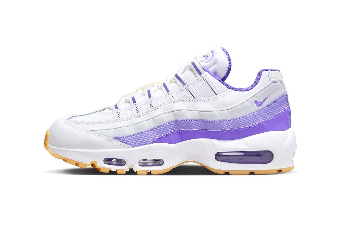 Nike Air Max 95 Arrives With Purple Hues and Gum Soles DM0011-101 lakers colors los angeles white summer sneakers