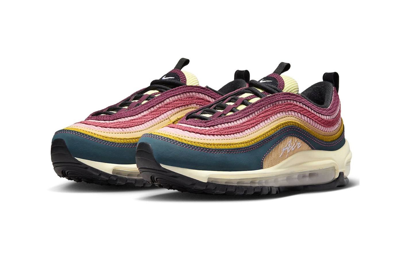 Nike Air Max 97 Arrives in Multi-Color "Corduroy" FB8454-300 swoosh release info