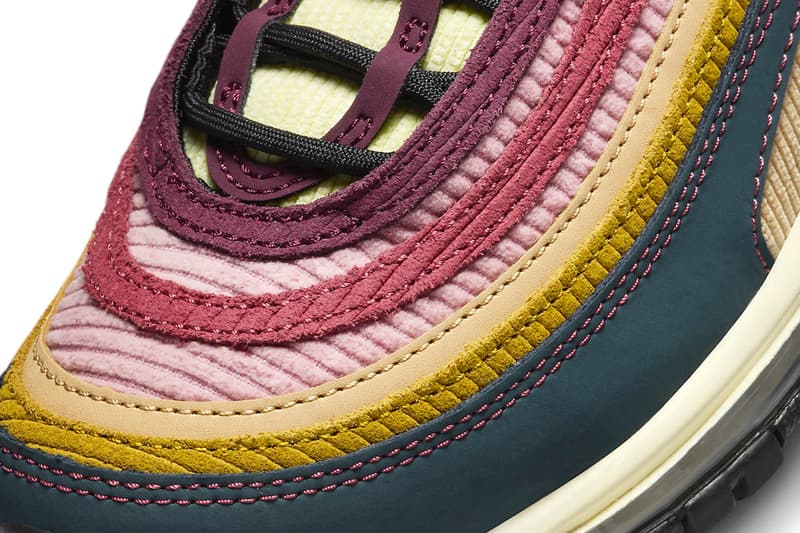 Nike Air Max 97 Arrives in Multi-Color "Corduroy" FB8454-300 swoosh release info