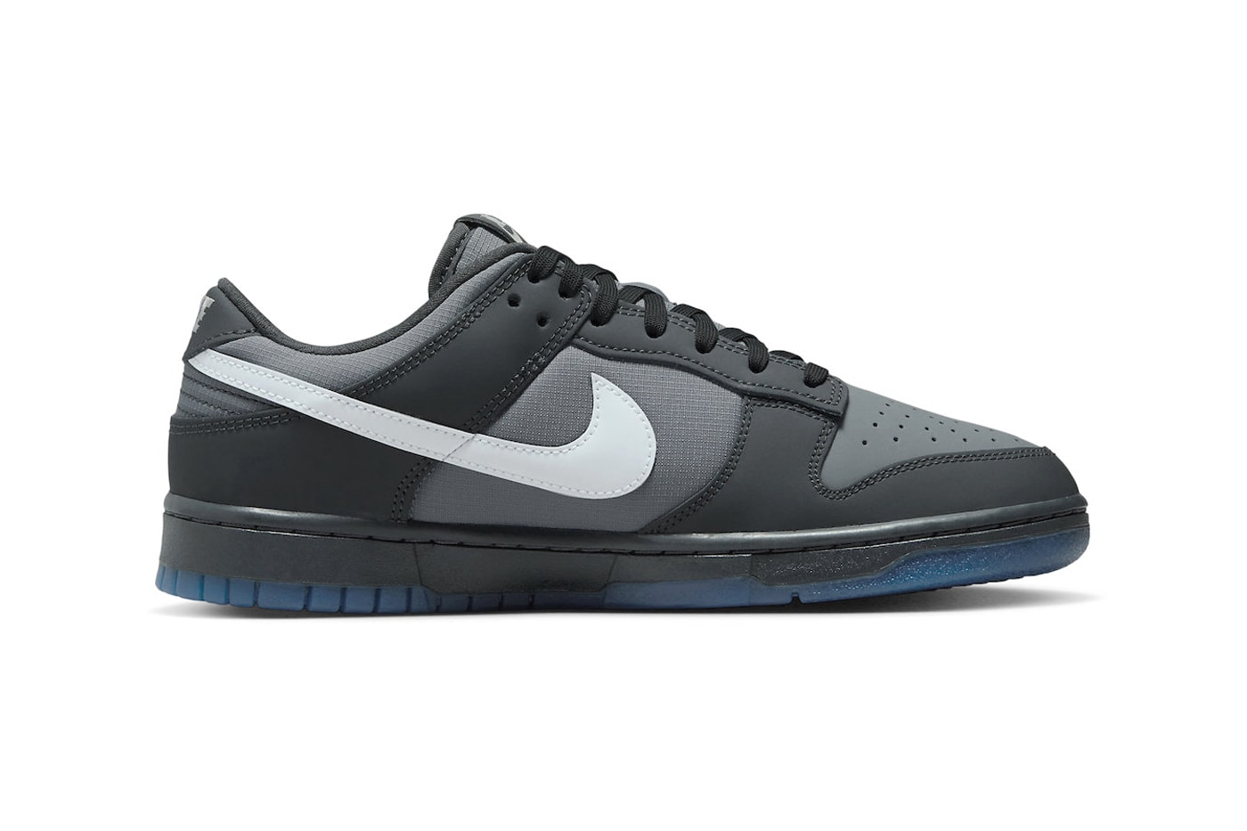 Nike Dunk Low Arrives in "Anthracite" and Reflective Swooshes FV0384-001 release info swoosh Pure Platinum-Cool Grey