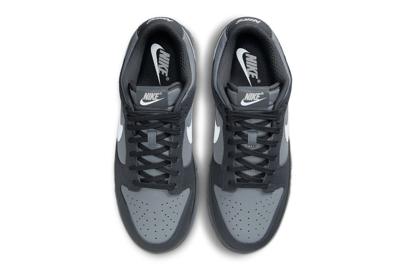 Nike Dunk Low Arrives in "Anthracite" and Reflective Swooshes FV0384-001 release info swoosh Pure Platinum-Cool Grey