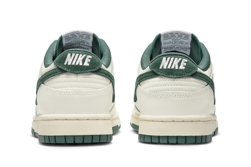 On Feet Look Nike Dunk Low Athletic Department "Deep Jungle" FQ8080-133 Sail/Deep Jungle-Coconut Milk-White Fall 2023