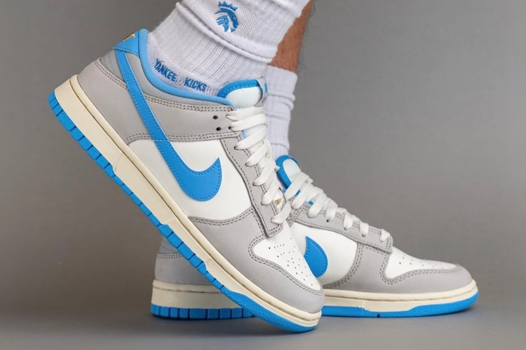 On-Feet Look at the Nike Dunk Low Athletic Department in "University Blue"
