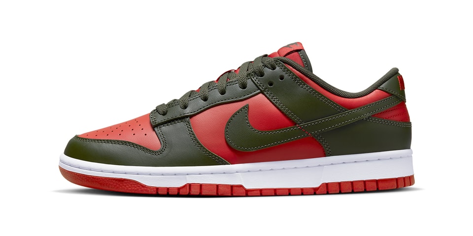 "Mystic Red" and "Cargo Khaki" Collide on the Nike Dunk Low