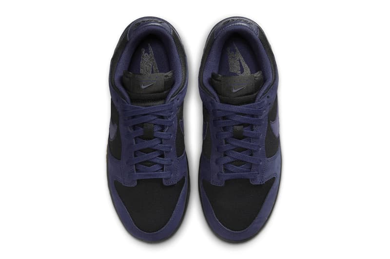 Official Look at the Nike Dunk Low in "Purple Ink" FB7720-001 womens canvas suede dark ominous speckled swoosh