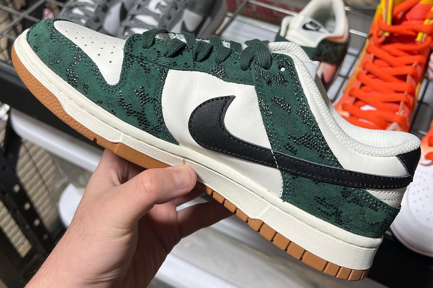 Nike Dunk Low WMNS Green Snake FQ8893-397 Release Info