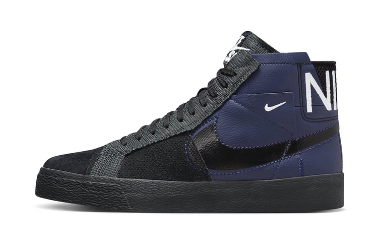 The Nike SB Blazer Mid Premium "Navy/Black" Features Layers of Textures