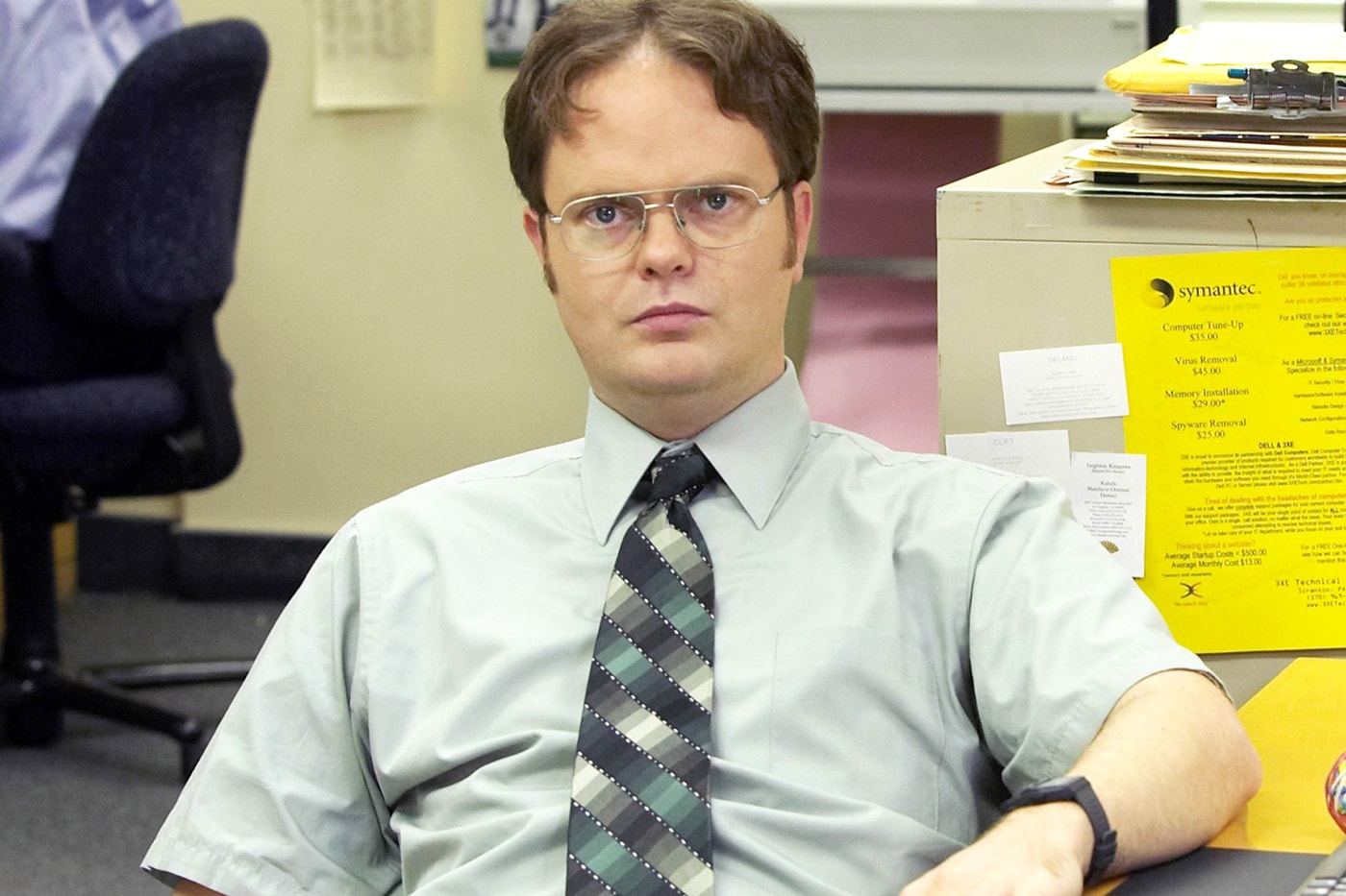 Rainn Wilson Mostly Unhappy on The Office