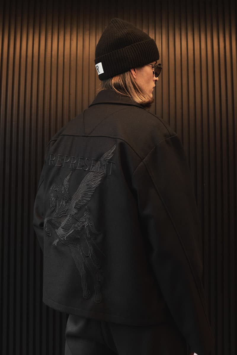 Represent Delivers Modern Sophistication in the First Drop of FW23 Represent Drop 1 FW23 Collection Release Info Lookbook united kingdom uk british brand standing on the shoulders of giants jersey pieces collared jackets overshirts