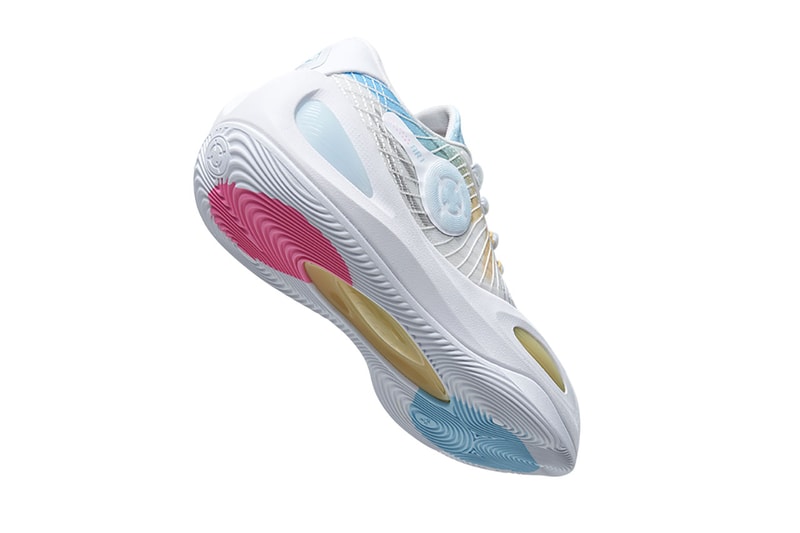 Melted Ice Cream Print White Basketball Shoes