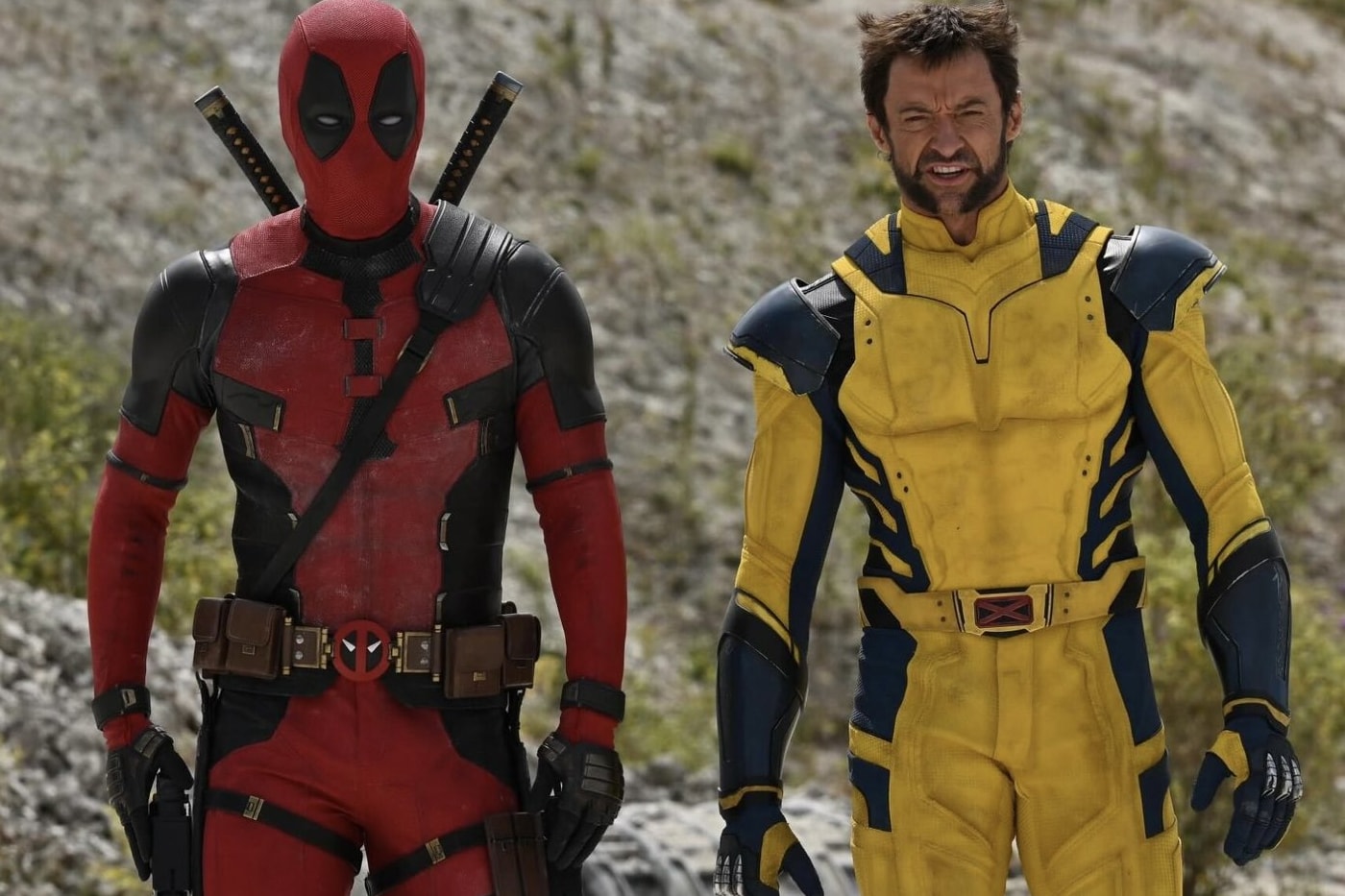 Ryan Reynolds Gives First Look at Hugh Jackman's Debut as Wolverine in 'Deadpool 3' x-men yellow blue suit super hero fox marvel cinematic universe mcu