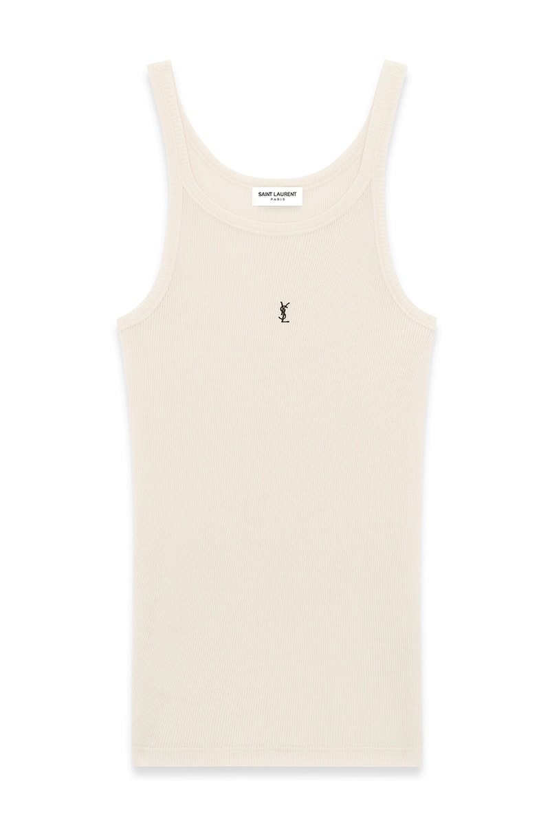 Silk tank top in white - Saint Laurent