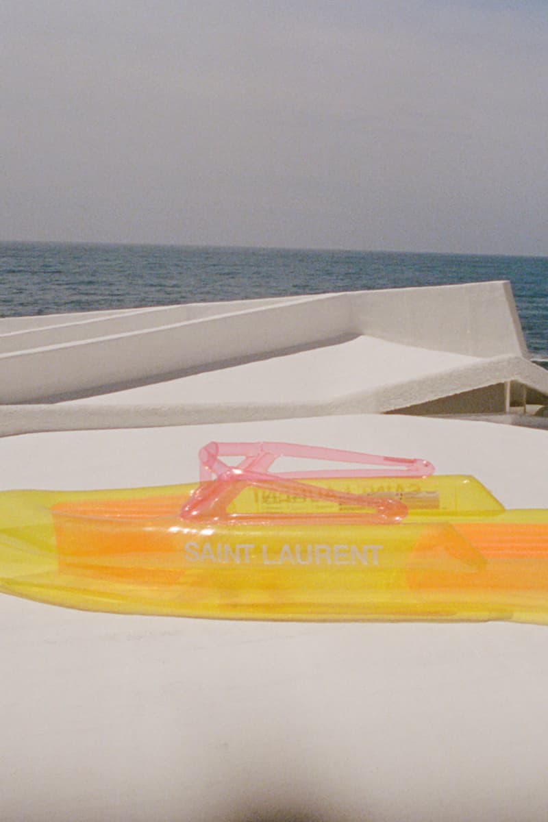 Saint Laurent Rive Droite 37.2 Collection Lexon speakers Lomography cameras New Era caps UWL surfboards Beau Lake paddleboards Baccarat glasses