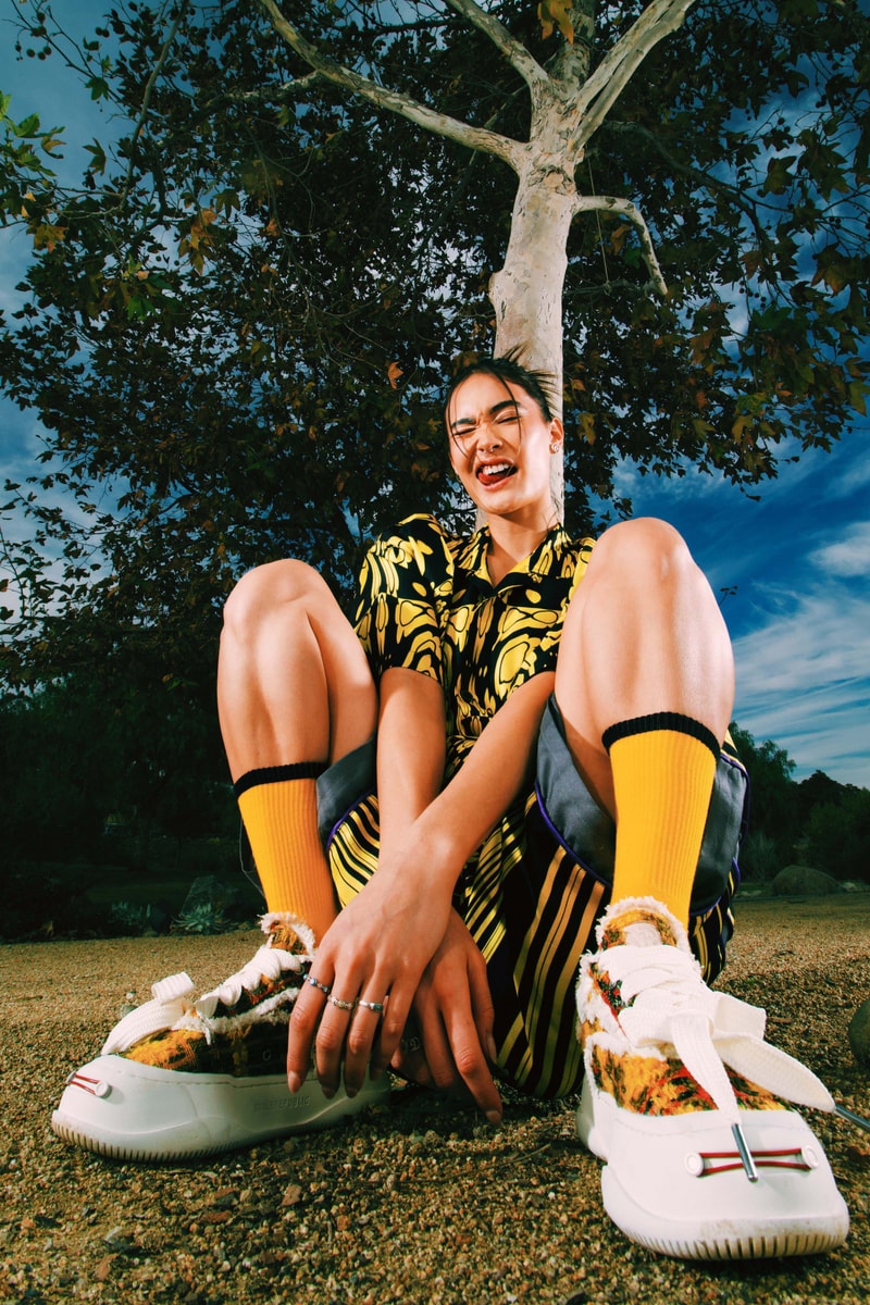 Smile Republic Limited Sneaker Collection Summer ‘23 tweed corduroy slippers platform shoe neon pastel mixed texture