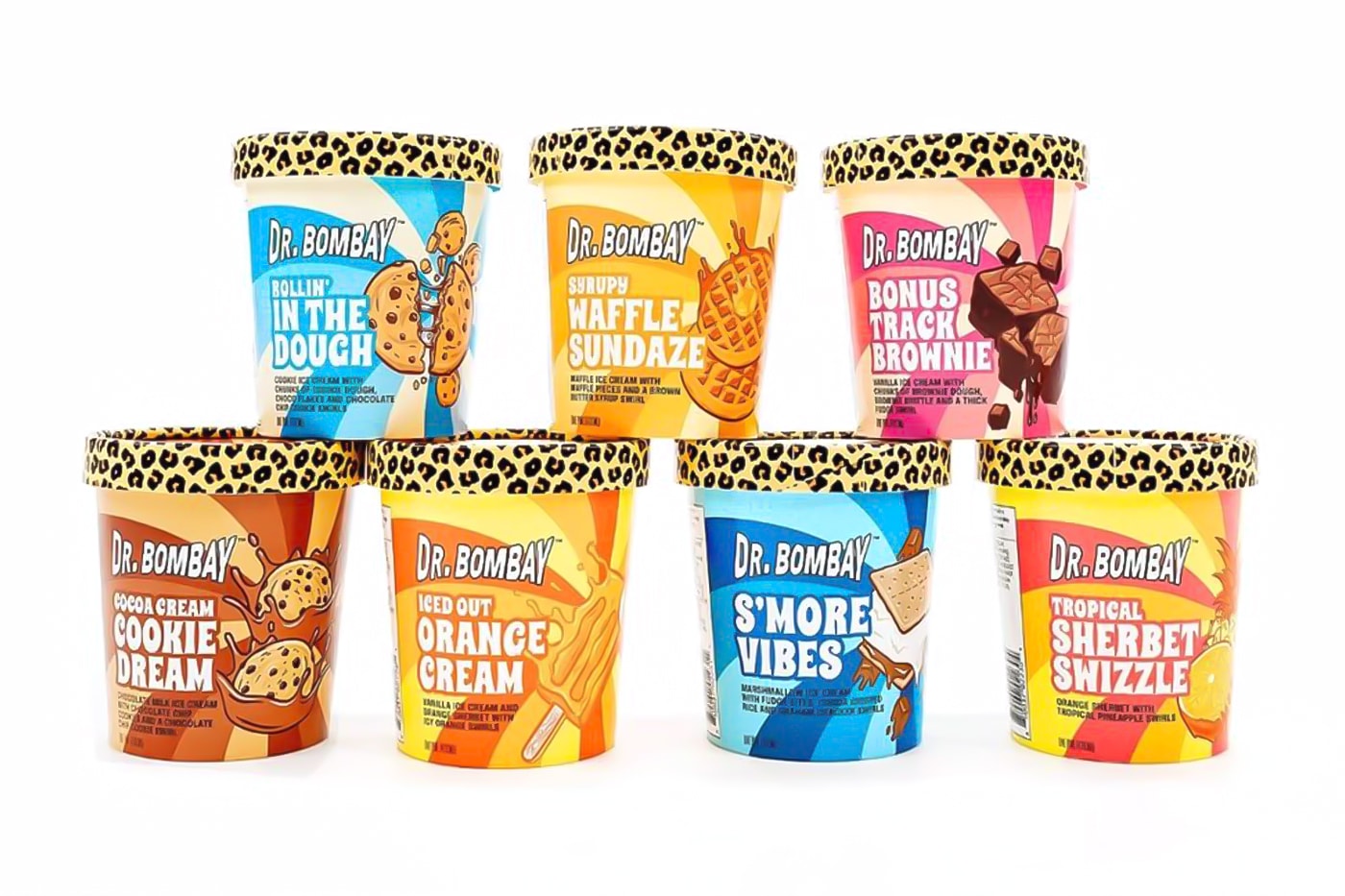 Snoop Dogg Drops Seven New Ice Cream Flavors dr bombay ice cream nft bored ape happi co bosslady foods smore vibes rolling in the dough bonus track brownie cookie dream iced out orange swizzle sherbet 