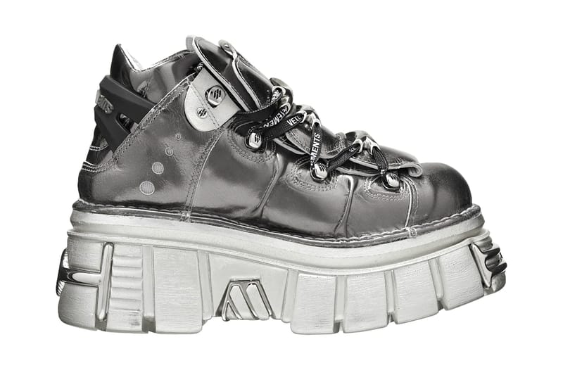 Vetements and New Rock Collaborate for "Silver" Platform Sneaker