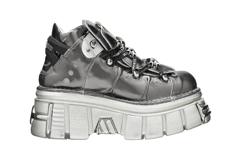 Vetements and New Rock Collaborate for "Silver" Platform Sneaker