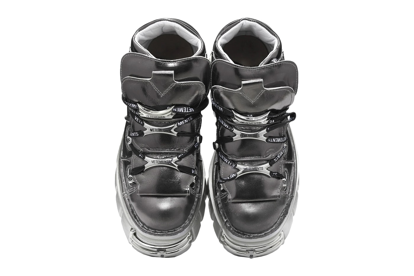 Vetements New Rock Silver Platform Sneaker
