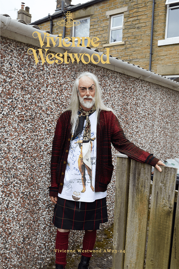 Vivienne Westwood Fall Winter 2023 Campaign Andreas Kronthaler Juergen Teller Hollingworth millbrook womenswear menswear uk London designer