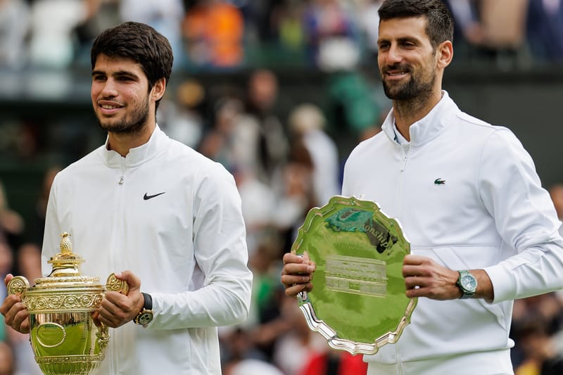 Wrist Check: Wimbledon Champion Carlos Alcaraz Sports Rolex Cosmograph Daytona, Runner-Up Novak Djokovic Wears Hublot Big Bang