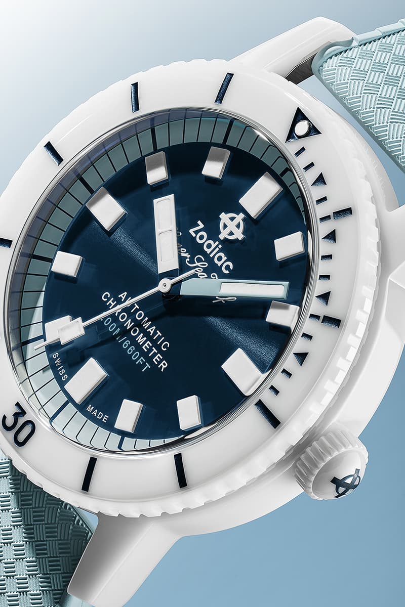 Zodiac Super Sea Wolf Ceramic Watch Blue Orange Seafoam Green Release Info