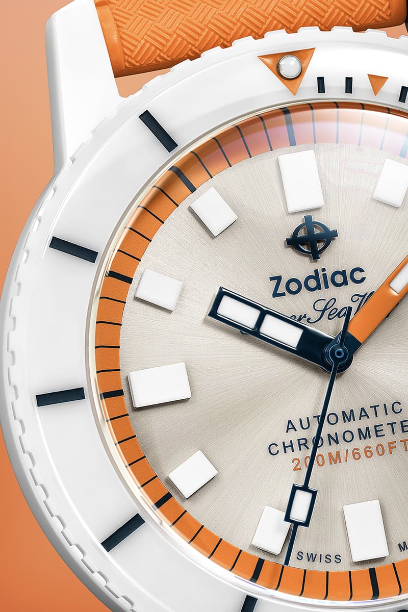 Zodiac Super Sea Wolf Ceramic Watch Blue Orange Seafoam Green Release Info