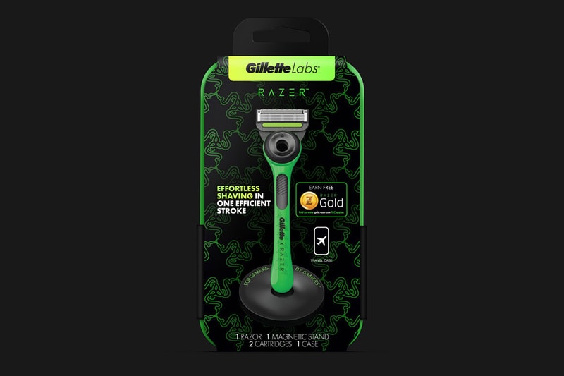 Gillette and Razer Limited Edition Razor Collection green black gaming grooming