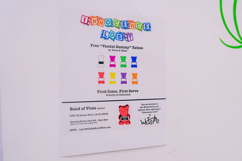 WhIsBe Innocence Lost Band of Vices Solo Exhibition