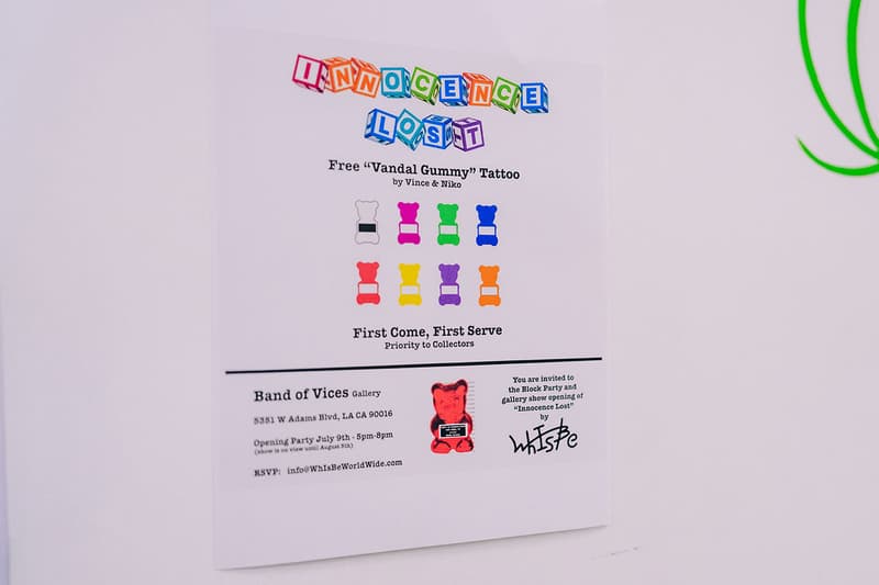 WhIsBe Innocence Lost Band of Vices Solo Exhibition