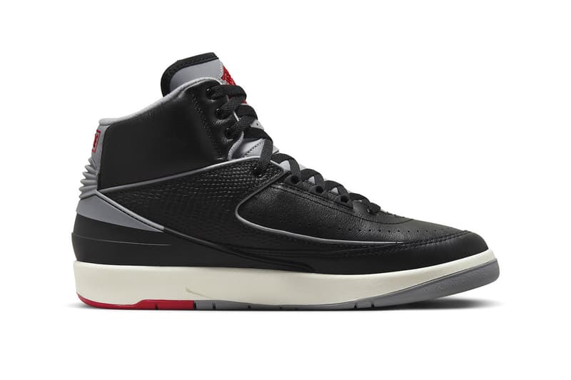 Air Jordan 2 "Black Cement" Has an Official Release Date DR8884-001 black/Cement Grey-Fire Red-Sail