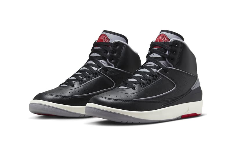 Air Jordan 2 "Black Cement" Has an Official Release Date DR8884-001 black/Cement Grey-Fire Red-Sail