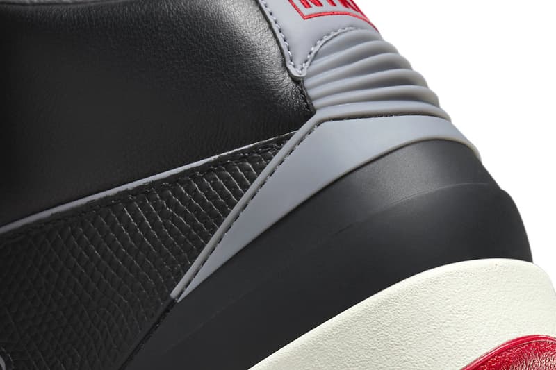 Air Jordan 2 "Black Cement" Has an Official Release Date DR8884-001 black/Cement Grey-Fire Red-Sail