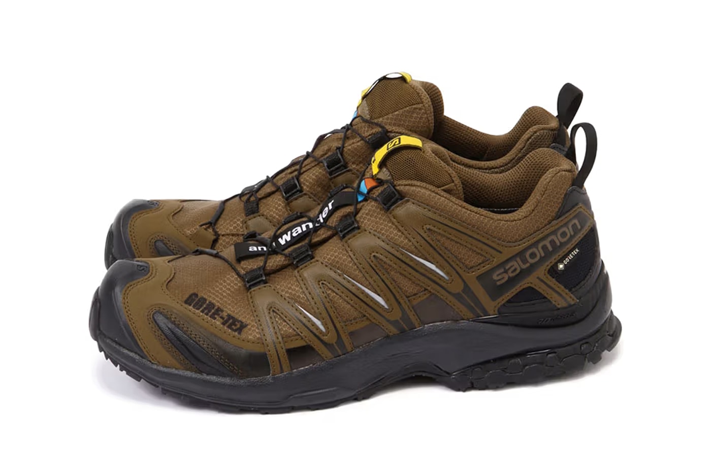 and wander Reunites With Salomon for XA PRO 3D Gore-Tex Sneakers brown and black functional shoe gtx hiking outdoor shoe 