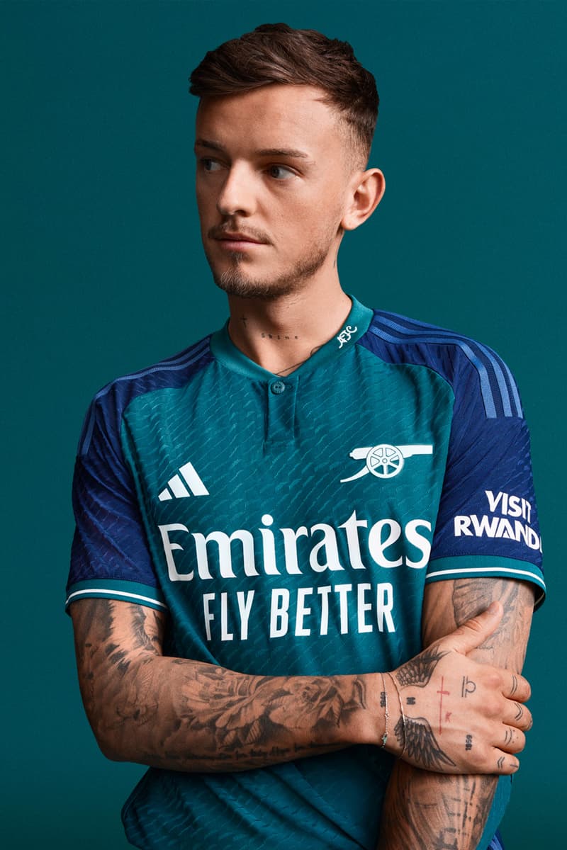 Arsenal adidas 2023/24 Third Kit Football Soccer Sports Premier League Champions League Gabriel Jesus Emile Smith Rowe Ball 