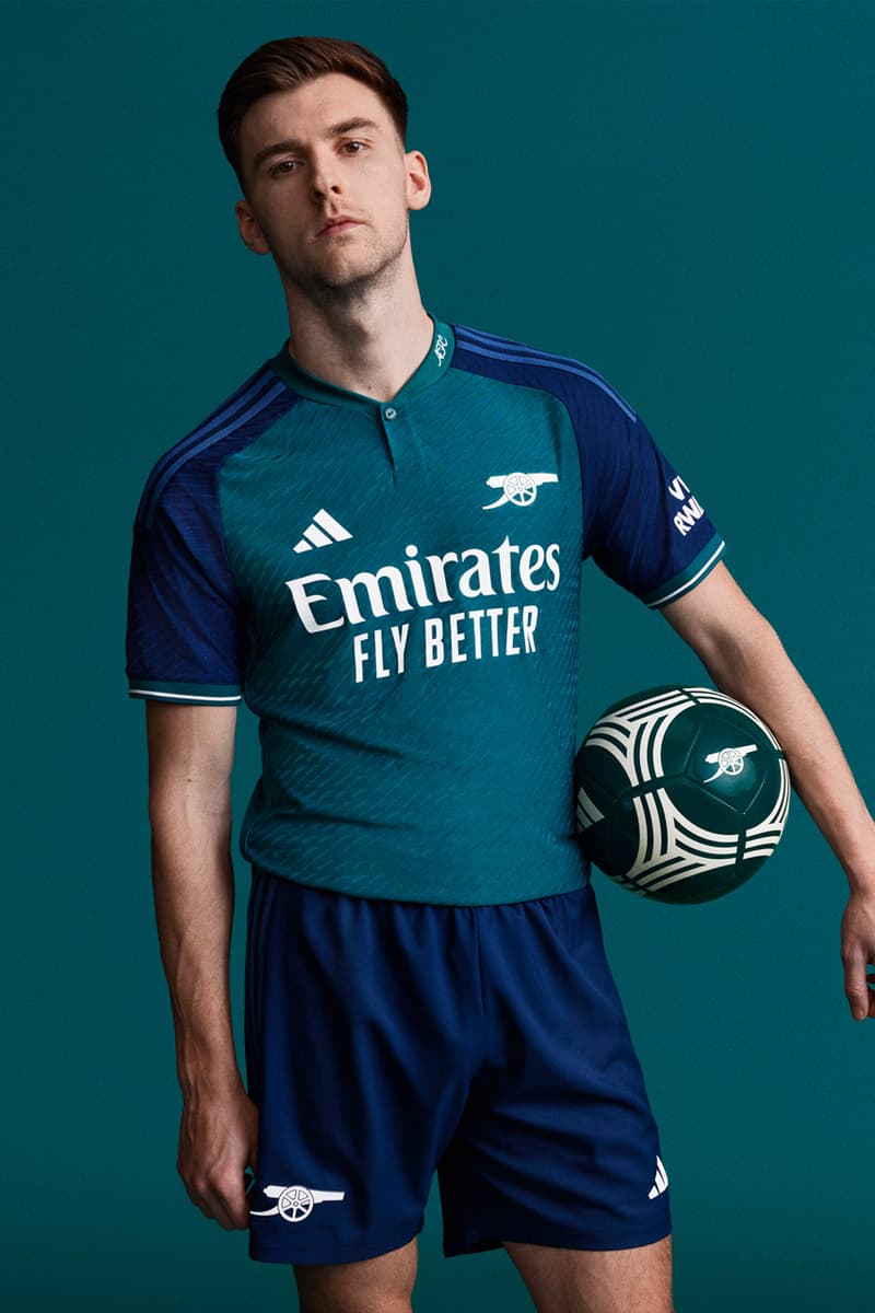 Arsenal adidas 2023/24 Third Kit Football Soccer Sports Premier League Champions League Gabriel Jesus Emile Smith Rowe Ball 