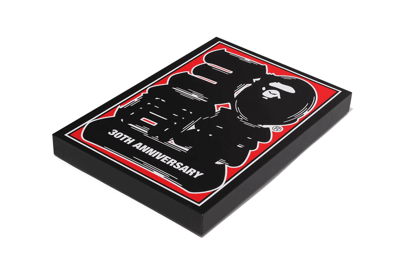 Bape 30th Anniversary London Collection t-shirt pin frame magnet badge lanyard