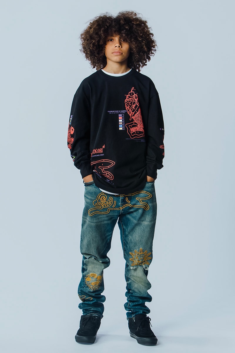 BBC and ICECREAM Drop Graphic Heavy Fall 2023 Collections pharrell williams astronaut dog motif vibrant shirts coed sweaters cardigans skate brand luxury streetwear