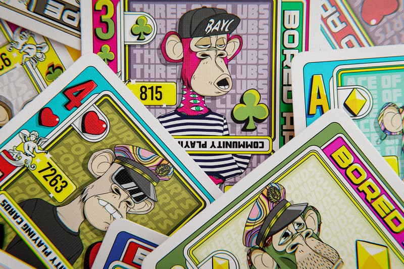 Bicycle Playing Cards Web3 NFTs Bored Ape Yacht Club #1227 Golden Banana Silver Banana Collection Decks Custom Fred Segal Hoodies Hats T-Shirts