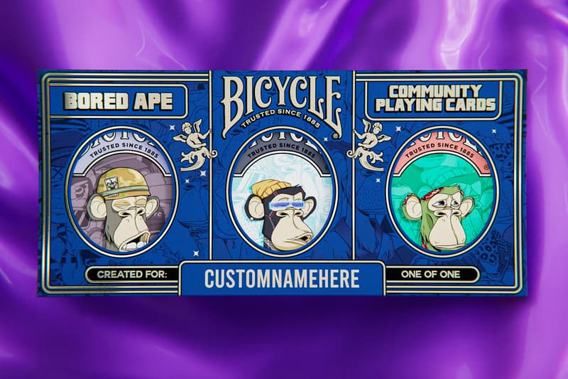 Bicycle Playing Cards Web3 NFTs Bored Ape Yacht Club #1227 Golden Banana Silver Banana Collection Decks Custom Fred Segal Hoodies Hats T-Shirts