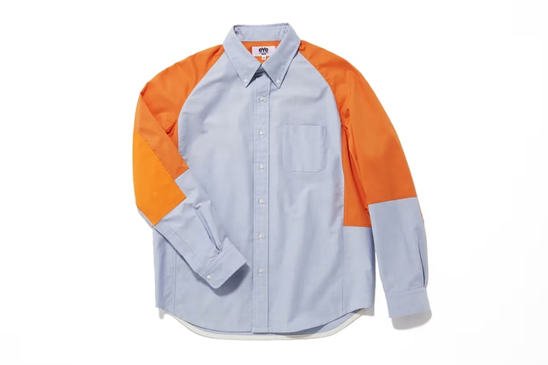 brooks brothers eye junya watanabe man navy blazer rider's jacket oxford shirt blue orange aw23