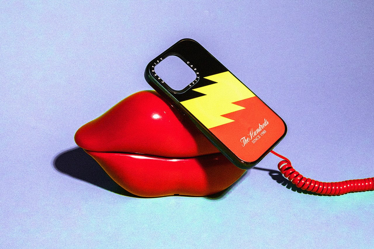 The Hundreds Calls on CASETiFY To Celebrate its 20th Anniversary bobby hundred airpods case apple watch adam bomb jags print colorway collection capsule collab collaboration MasSafe wallets and wireless chargers Impact Case reflective Mirror Case protect